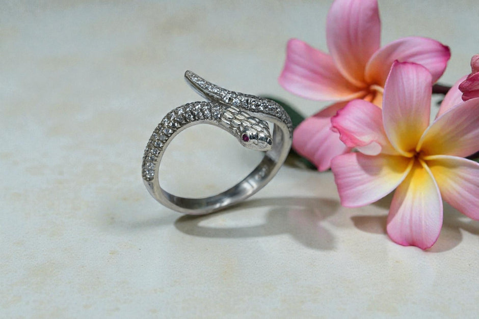925 sterling silver snake wrap ring RG-OX-SL-031