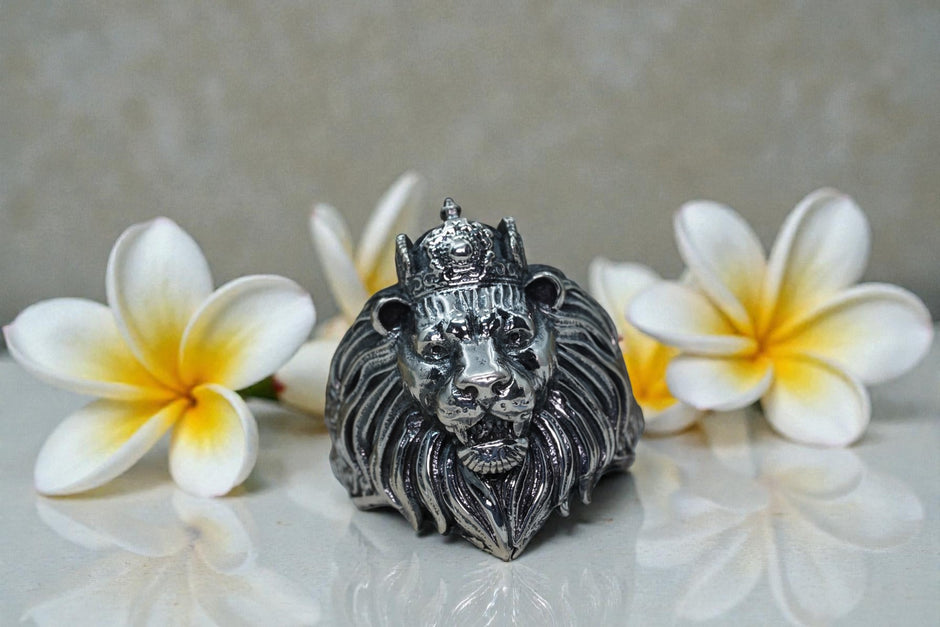 925 sterling silver lion face ring RG-OX-SL-033
