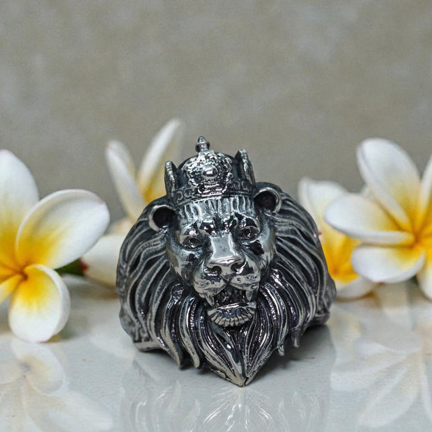 925 sterling silver lion face ring RG-OX-SL-033