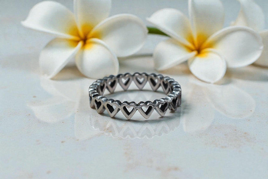 925 sterling silver open heart ring RG-OX-SL-039