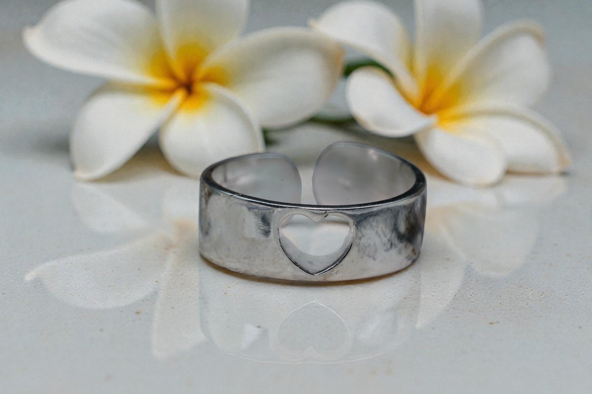 925 sterling silver heart thumb ring RG-OX-SL-041