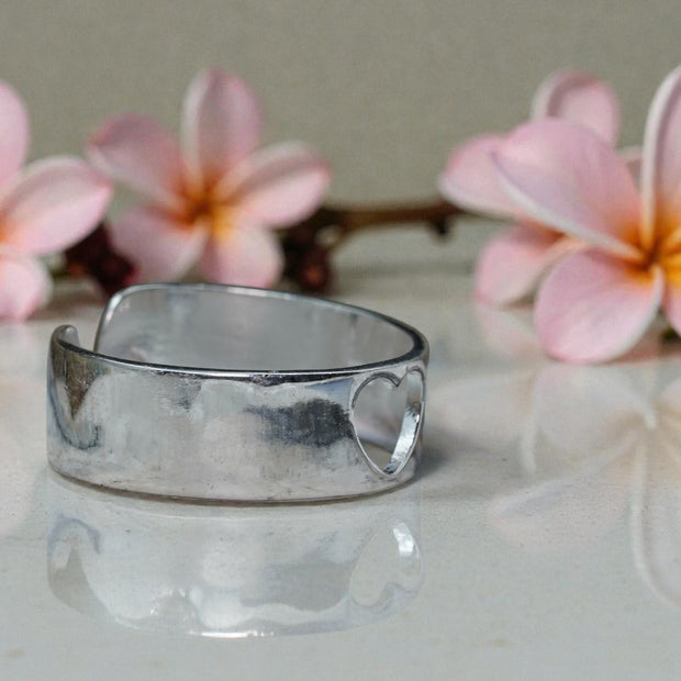 925 sterling silver heart thumb ring RG-OX-SL-041