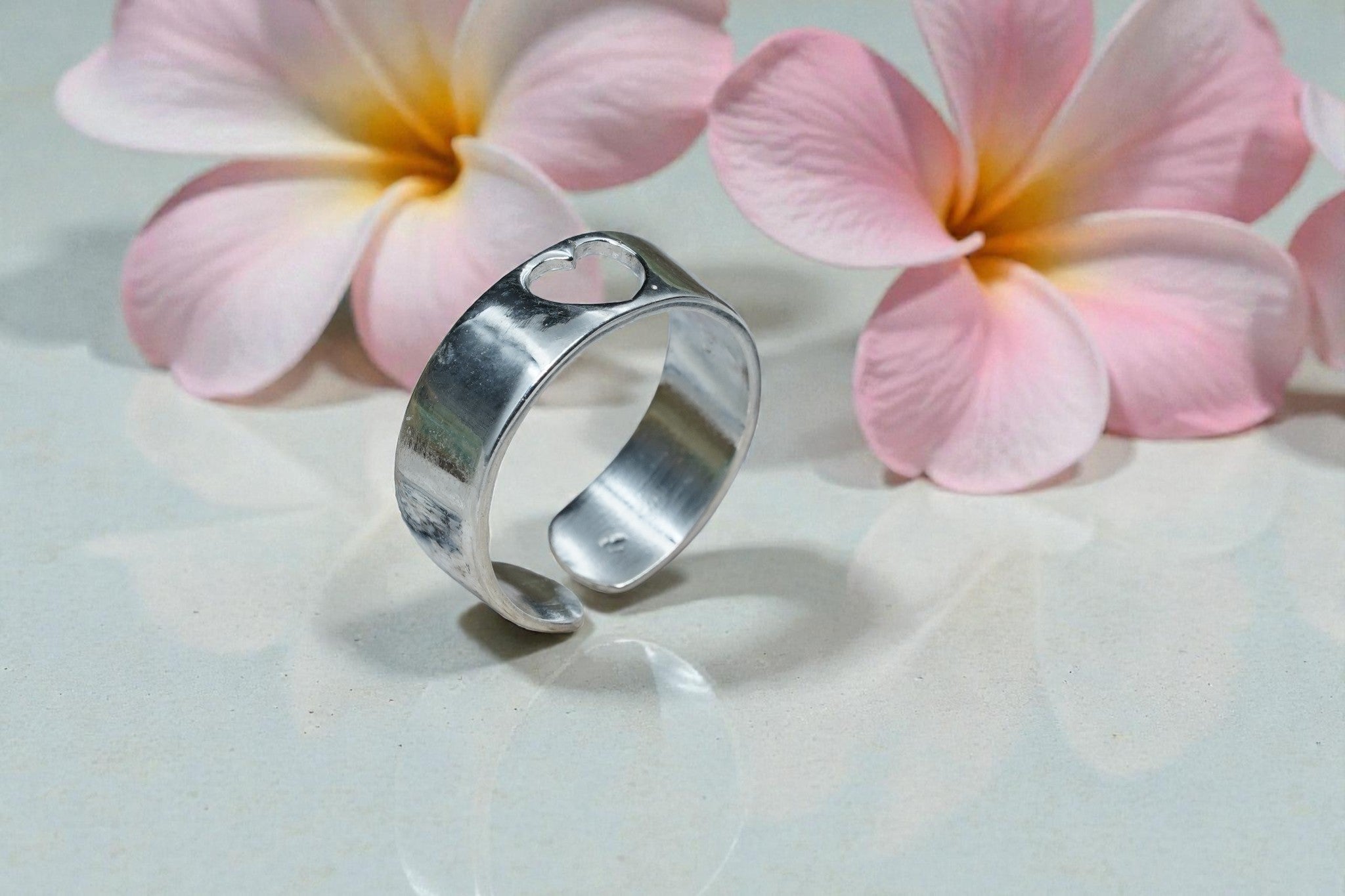 925 sterling silver heart thumb ring RG-OX-SL-041