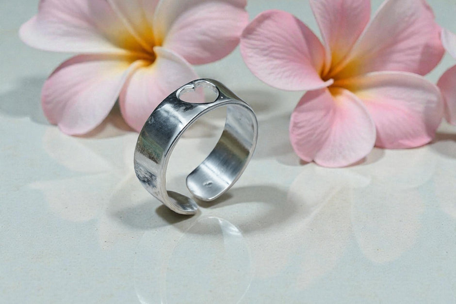925 sterling silver heart thumb ring RG-OX-SL-041