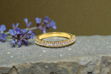 Moissanite  Eternity Half Band Ring Golden 2