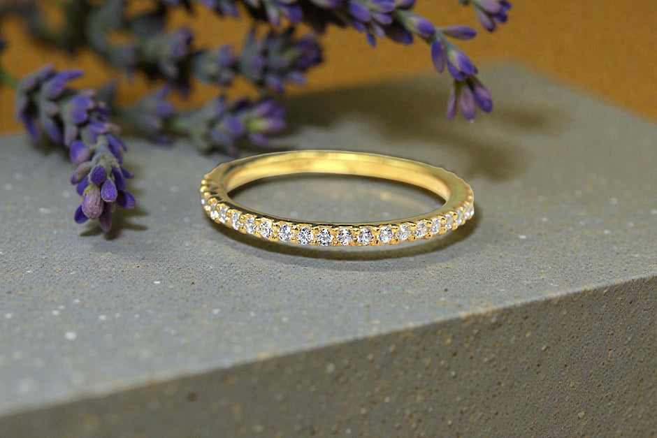 Moissanite  Eternity Band Ring