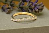 Moissanite Diamond Eternity Band Ring Gold 4