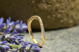 Moissanite Diamond Eternity Band Ring Gold 4