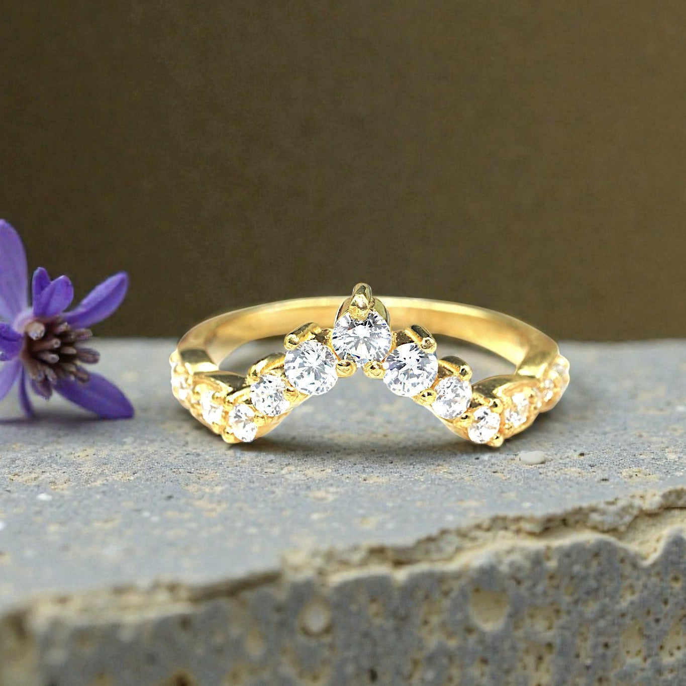 Moissanite Diamond Eternity Band Ring Gold 5
