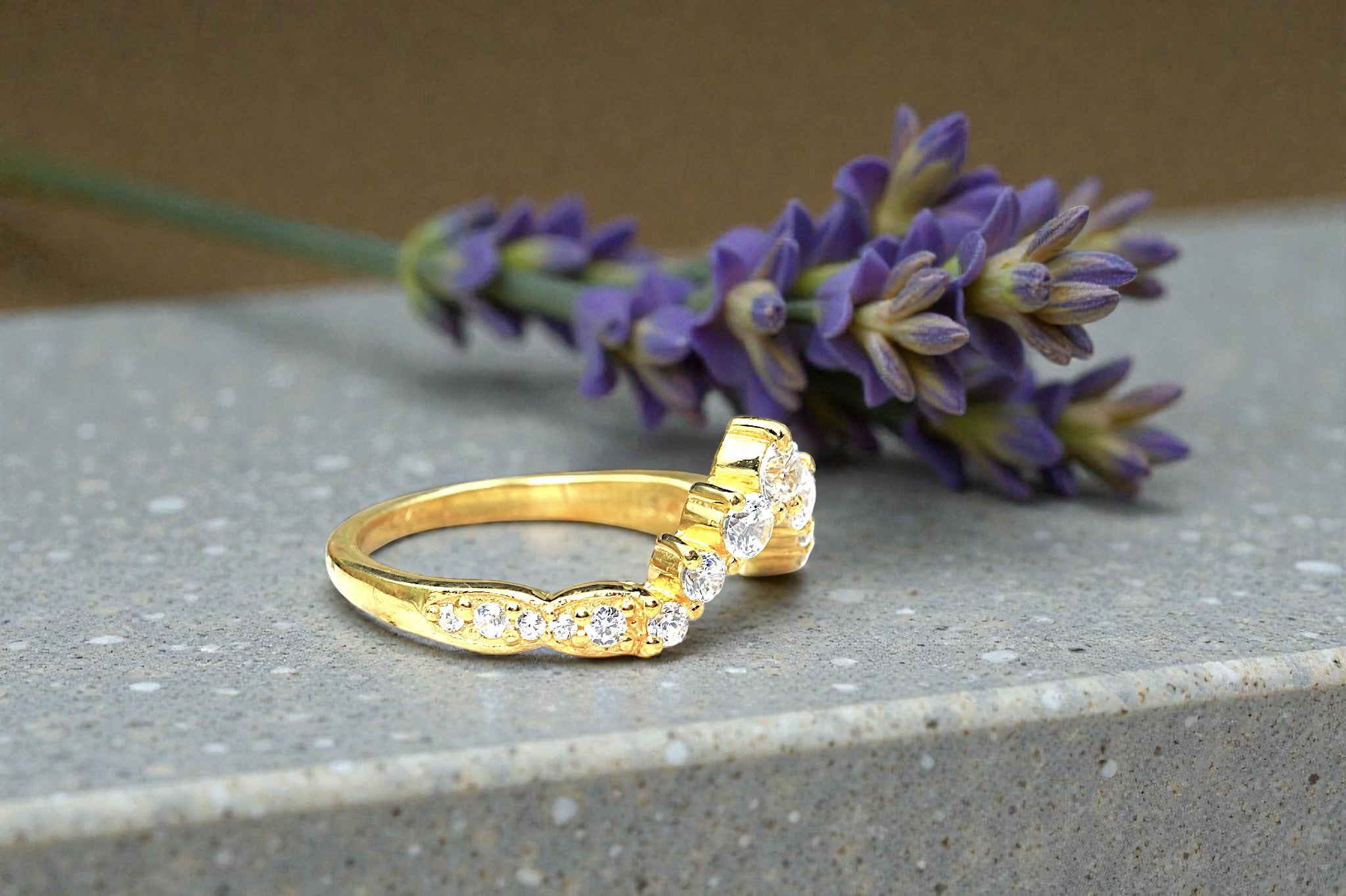 Moissanite Diamond Eternity Band Ring Gold 5