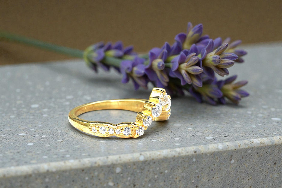 Moissanite Diamond Eternity Band Ring Gold 5