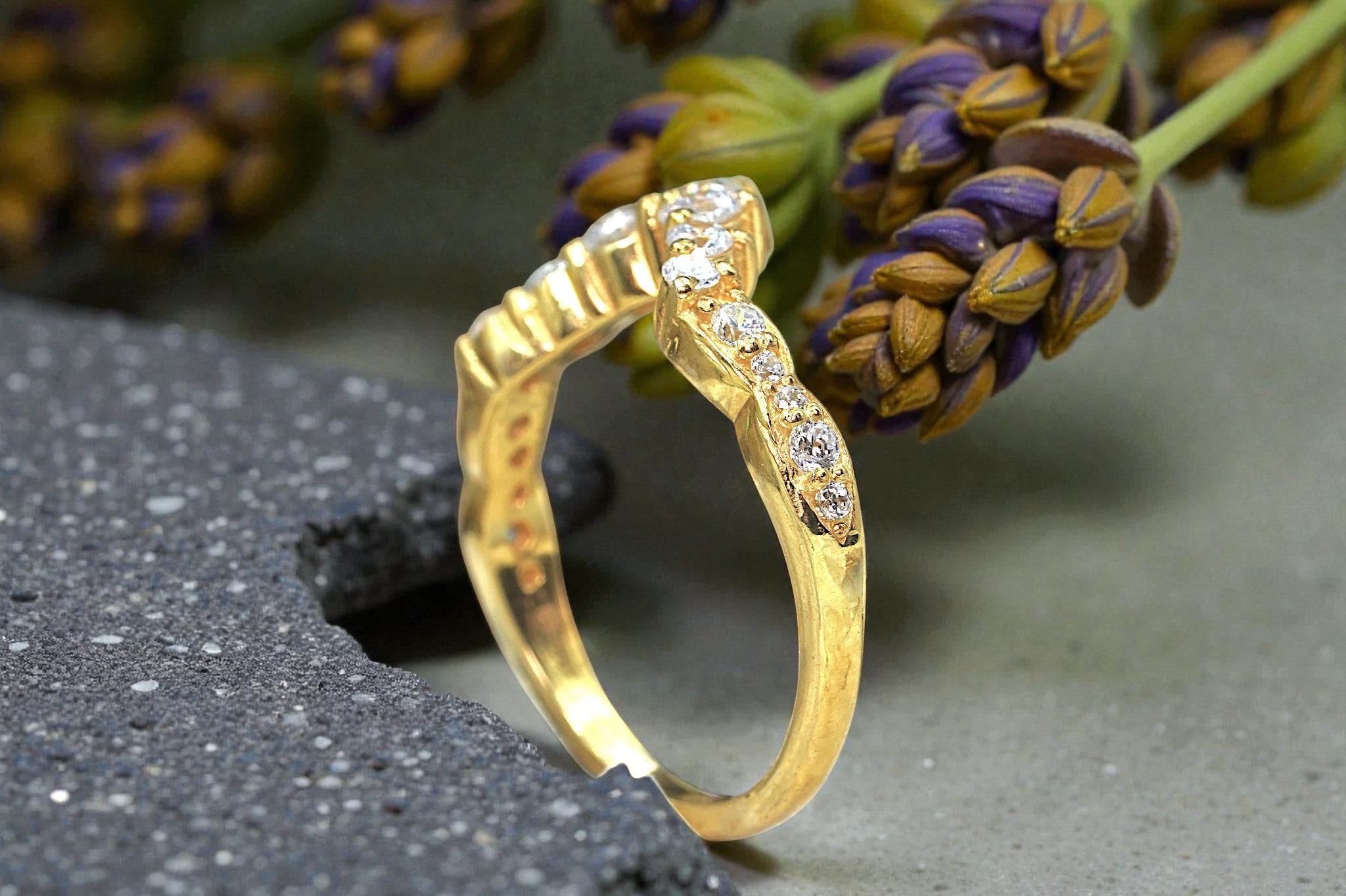 Moissanite Diamond Eternity Band Ring Gold 5
