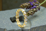 Moissanite Diamond Eternity Band Ring Gold 6