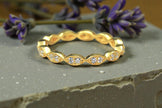 Moissanite Diamond Eternity Band Ring Gold 7