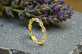 Moissanite Diamond Eternity Band Ring Gold 7