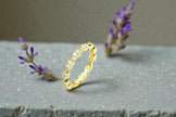 Moissanite Diamond Eternity Band Ring Gold 7