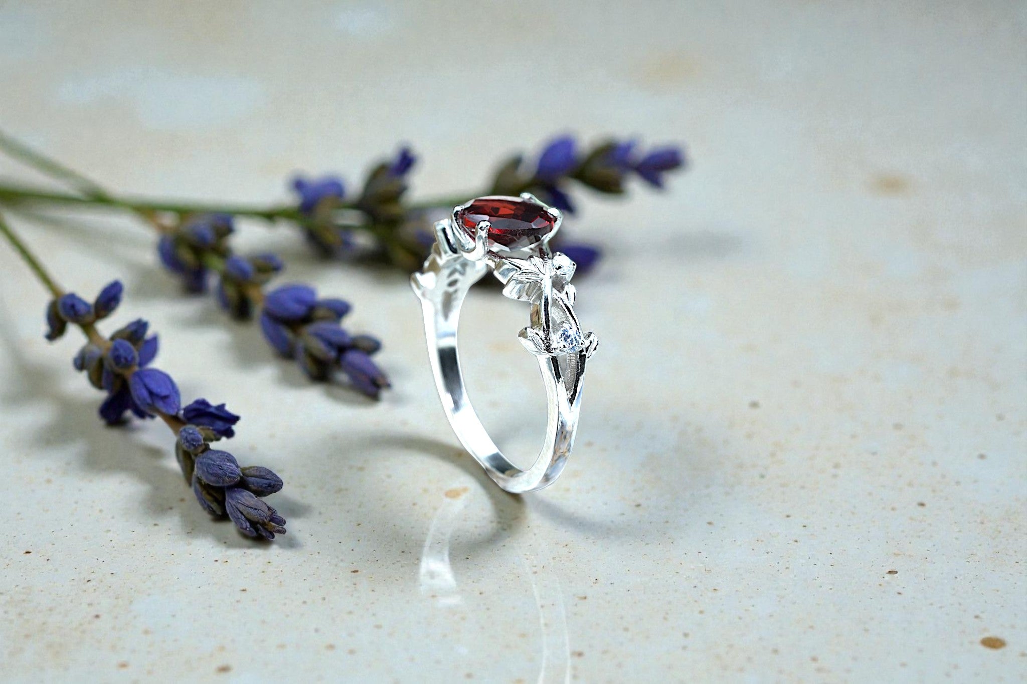 Natural Garnet  Ring RG-GM-GR-SL-010