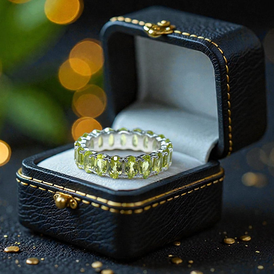 Natural Peridot Eternity band RG-GM-PD-SL-023