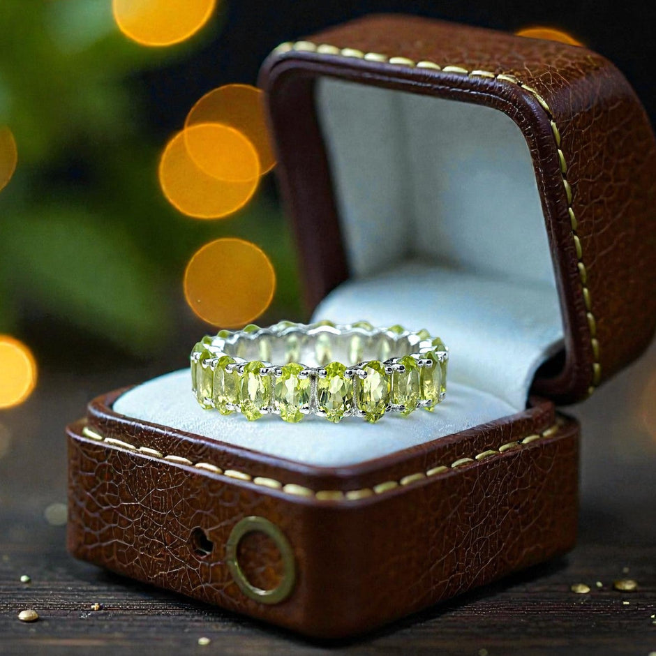 Natural Peridot Eternity band RG-GM-PD-SL-023