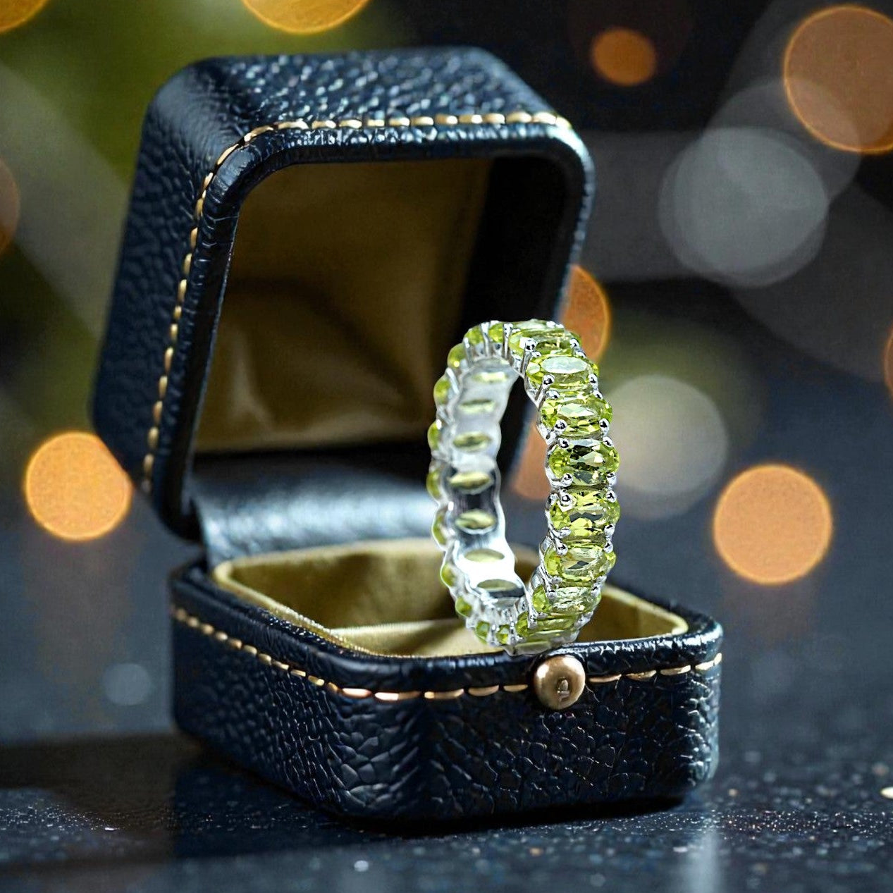 Natural Peridot Eternity band RG-GM-PD-SL-023