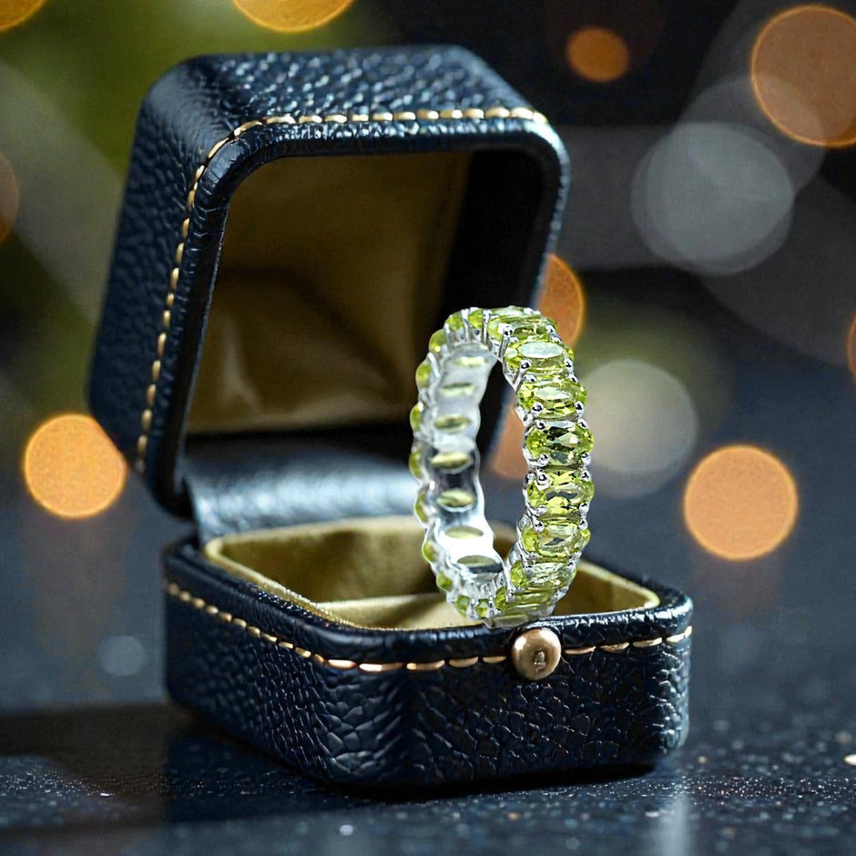 Natural Peridot Eternity band RG-GM-PD-SL-023