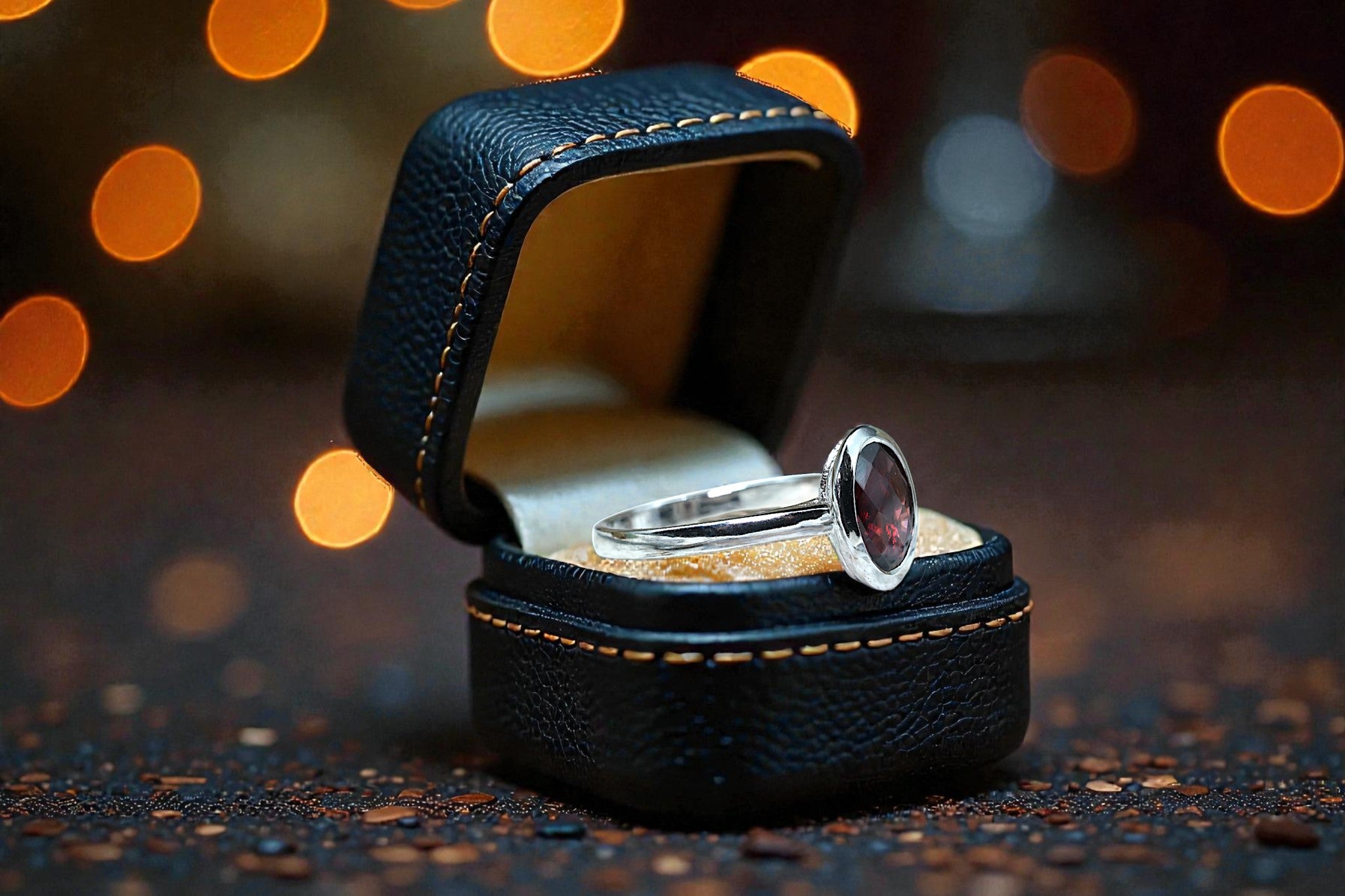 Natural Garnet  Ring RG-GM-GR-SL-009