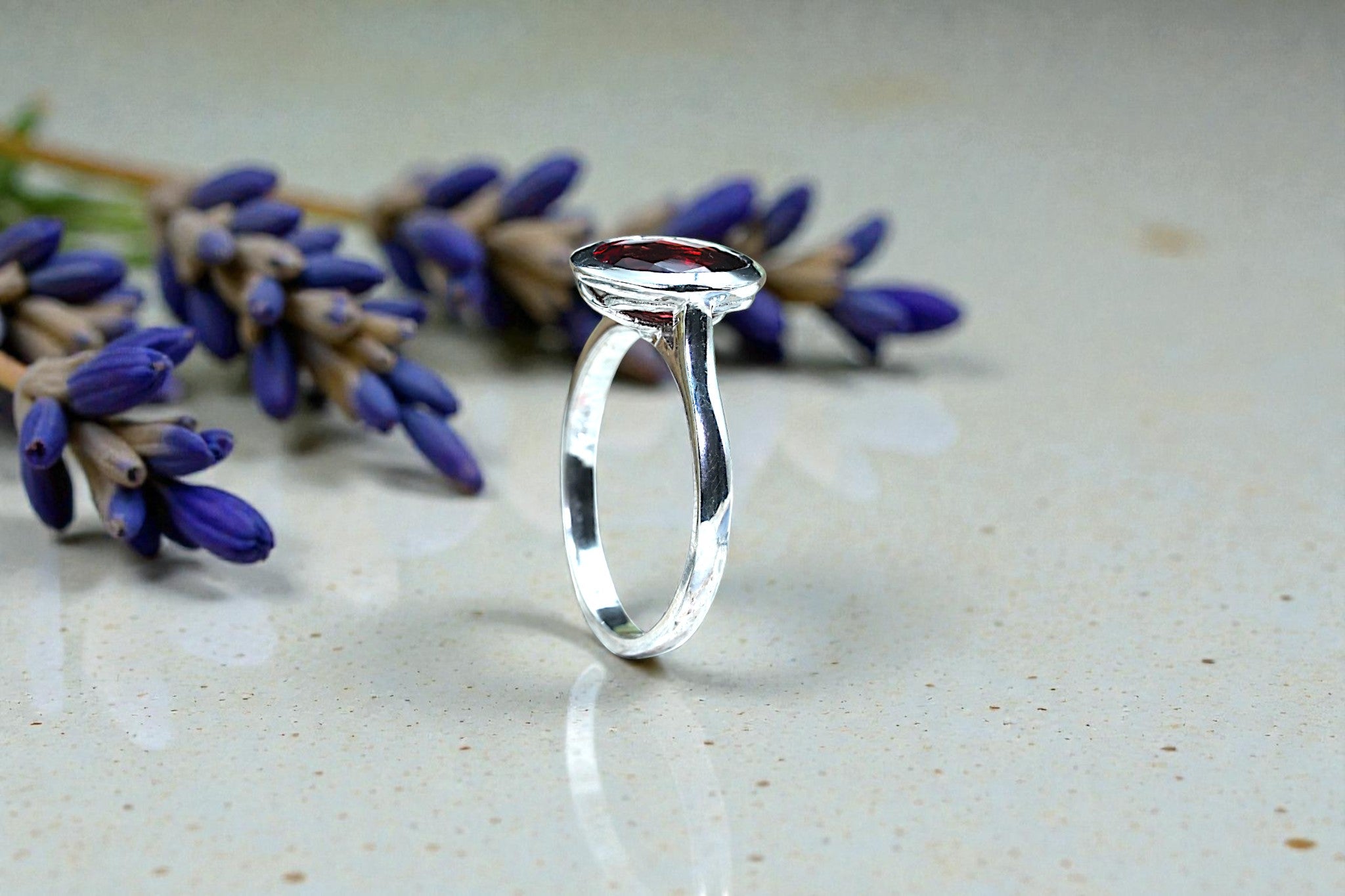 Natural Garnet  Ring RG-GM-GR-SL-009