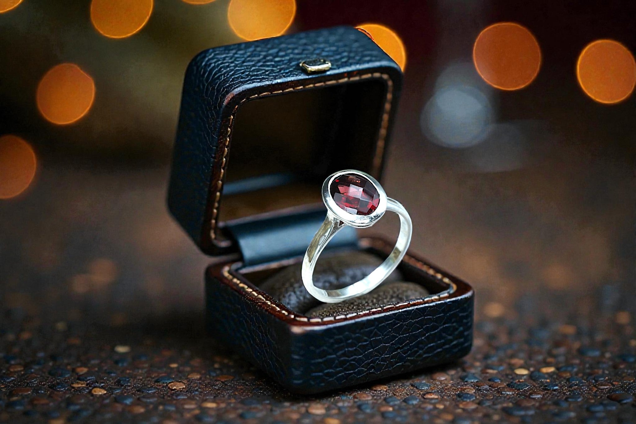 Natural Garnet  Ring RG-GM-GR-SL-009