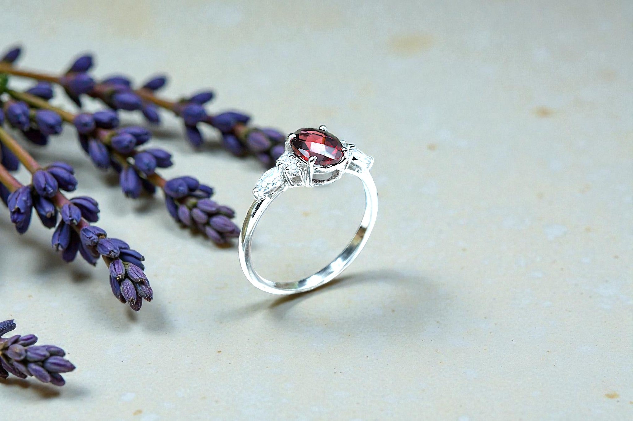 Natural Garnet  Ring RG-GM-GR-SL-007