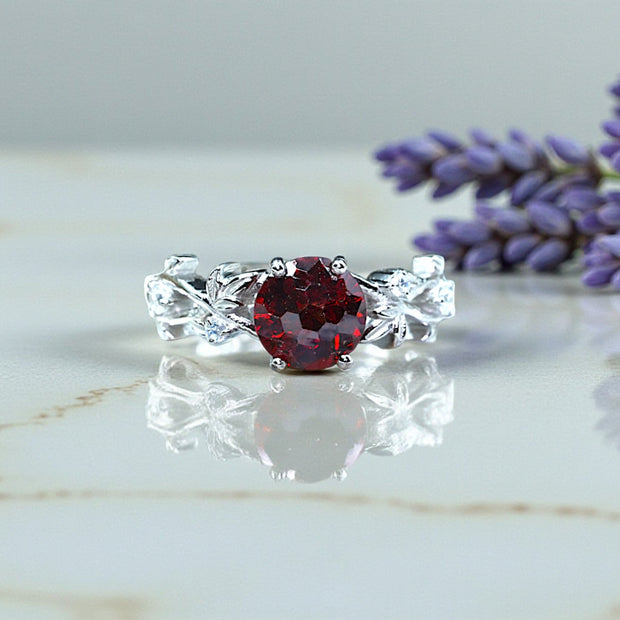 Natural Garnet  Ring RG-GM-GR-SL-008