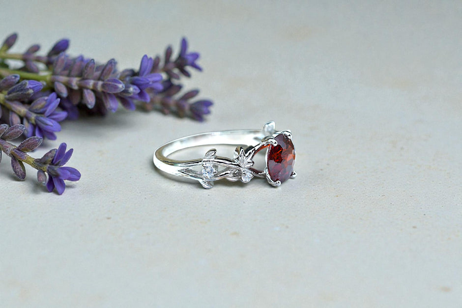 Natural Garnet  Ring RG-GM-GR-SL-008