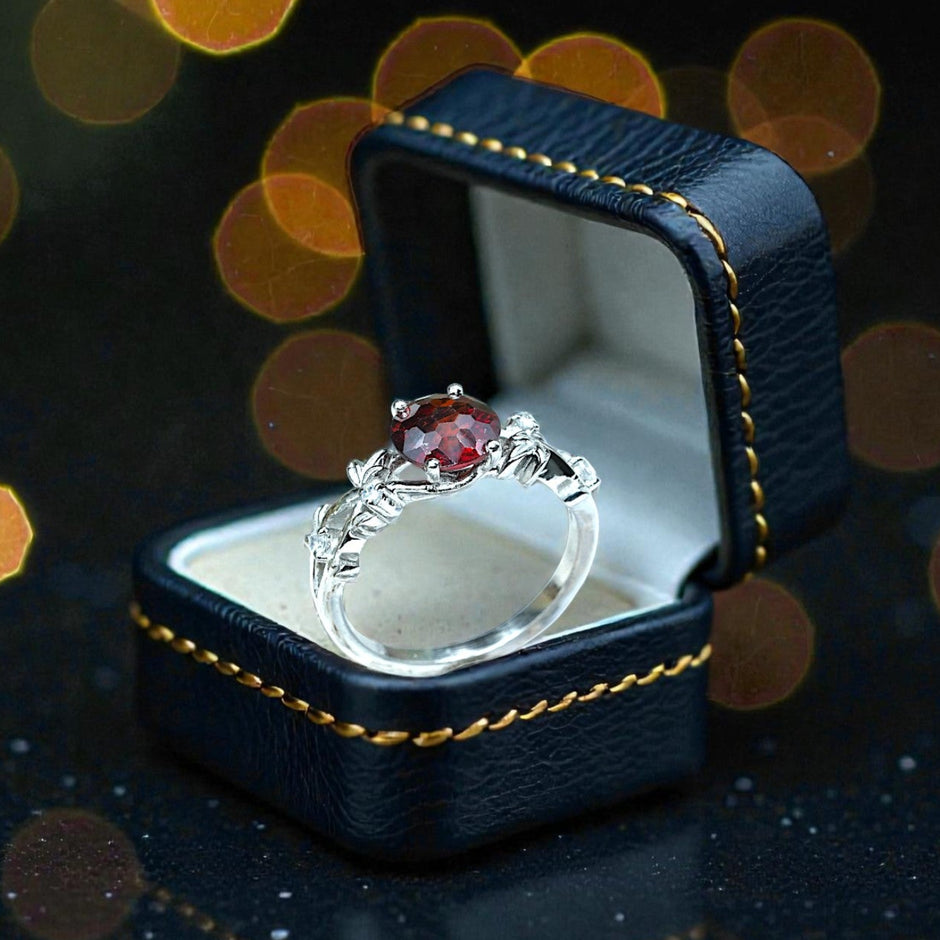 Natural Garnet  Ring RG-GM-GR-SL-010