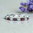 Natural Garnet band Bridal Ring RG-GM-GR-SL-005