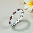 Natural Garnet band Bridal Ring RG-GM-GR-SL-005