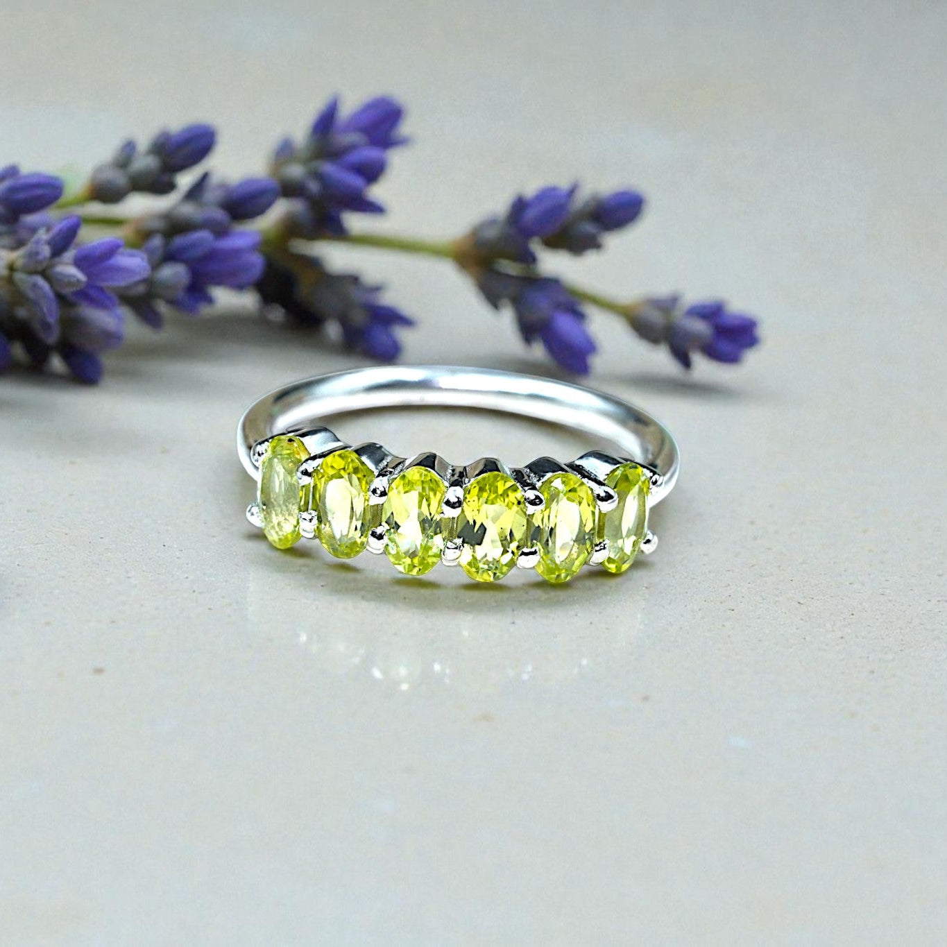 Natural Peridot Eternity band RG-GM-PD-SL-025