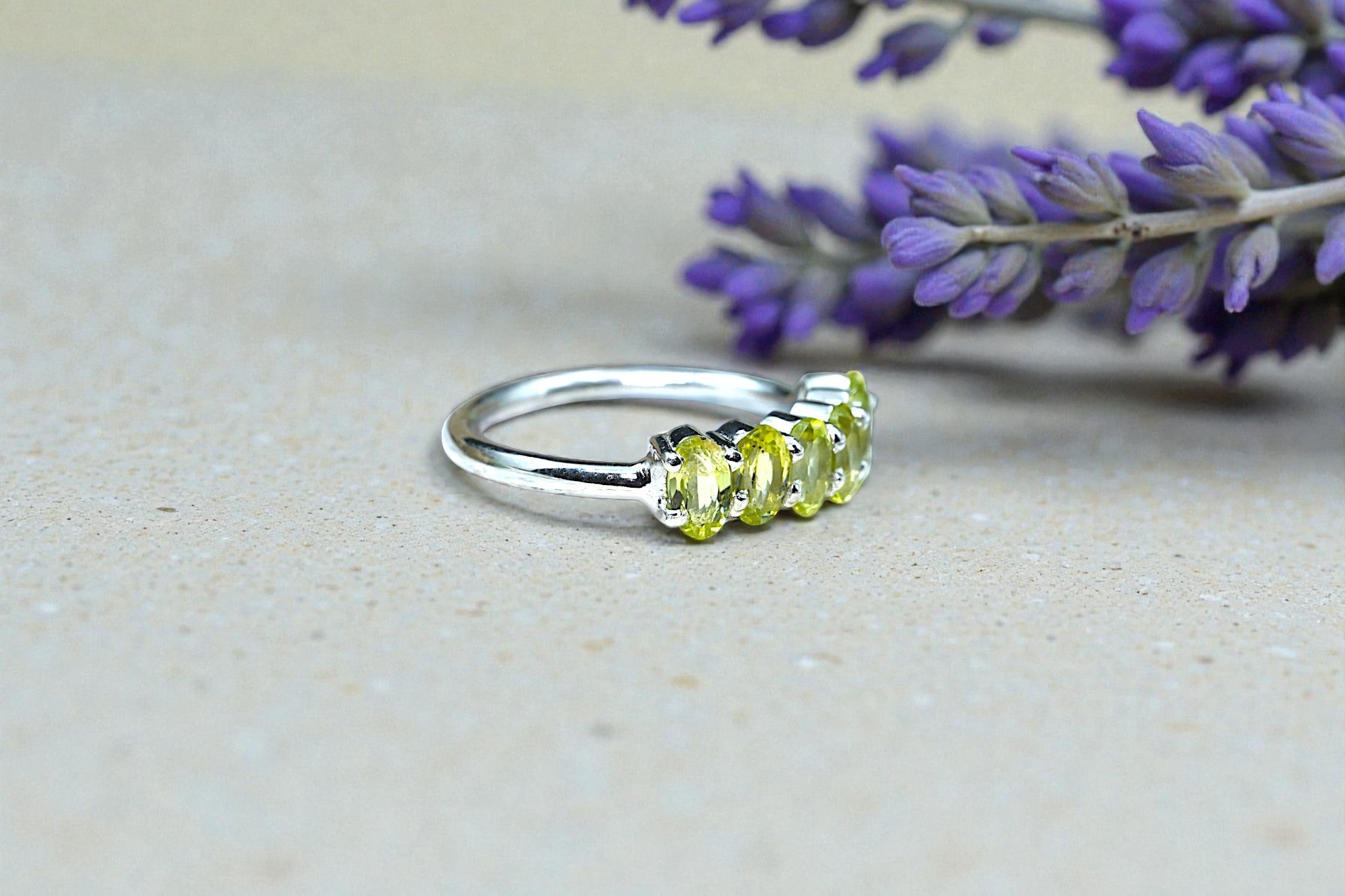 Natural Peridot Eternity band RG-GM-PD-SL-025