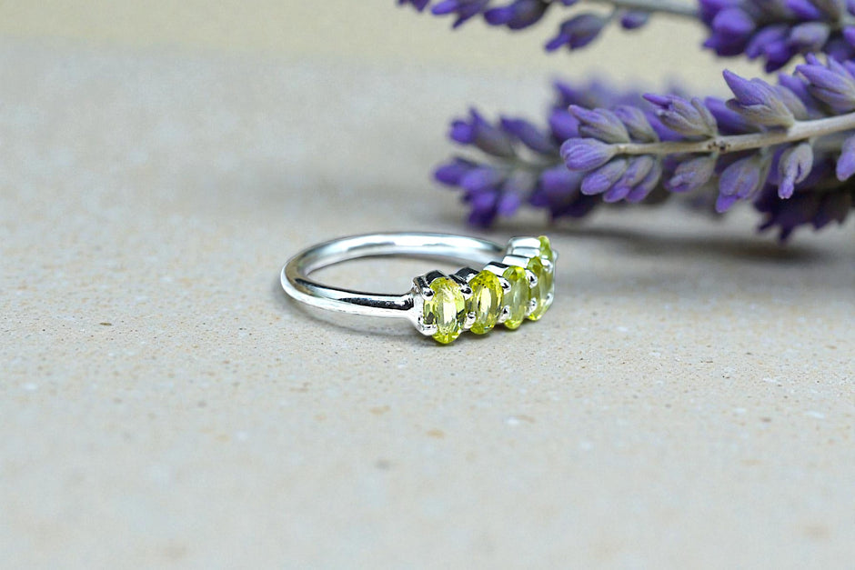 Natural Peridot Eternity band RG-GM-PD-SL-025