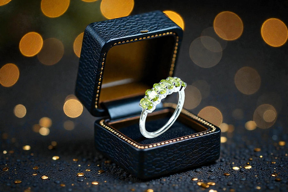Natural Peridot Eternity band RG-GM-PD-SL-025