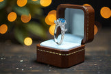 Round Cut Natural Blue Topaz Art Deco Ring RG-GM-BT-SL-016