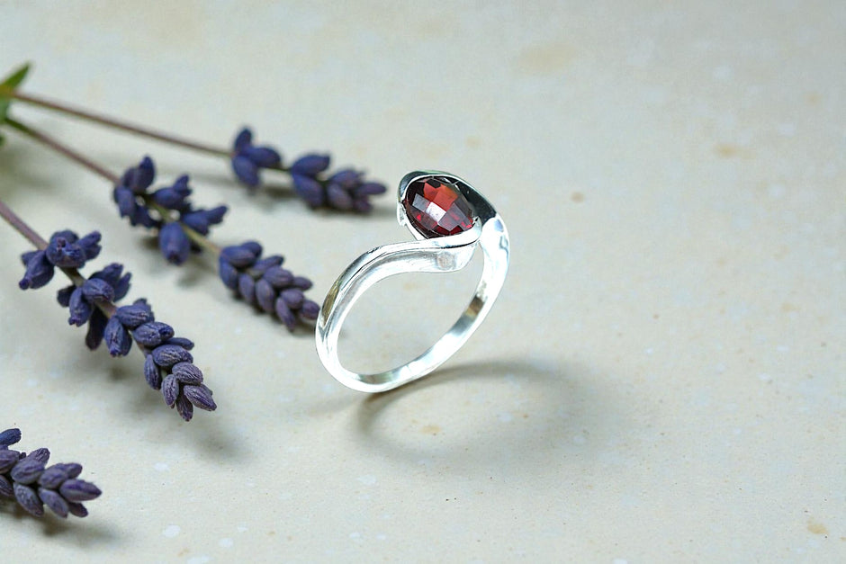 Natural Garnet  Ring RG-GM-GR-SL-012