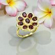 Natural Garnet Cocktail Bridal Ring RG-GM-GR-SL-006
