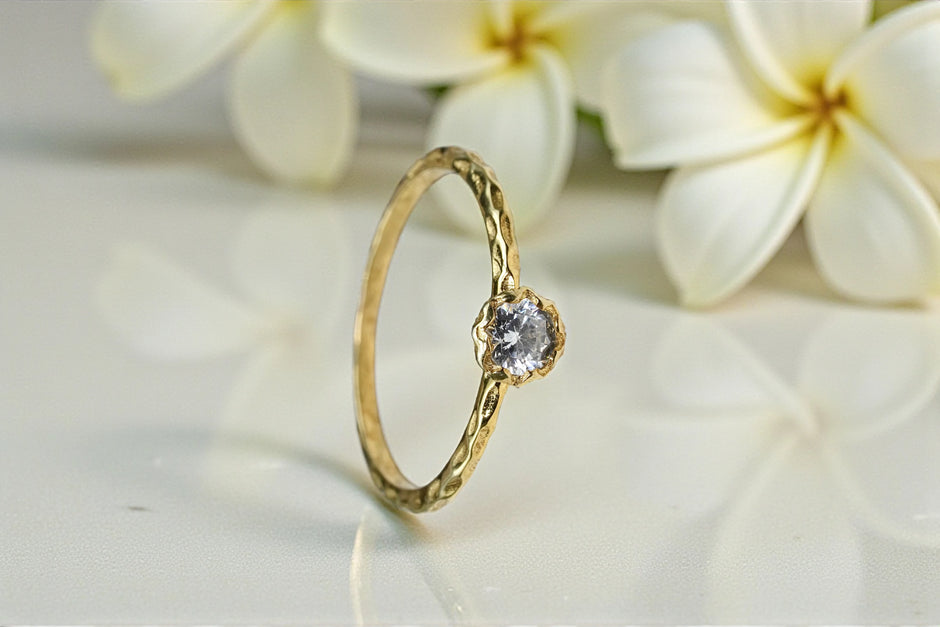 Dainty Moissanite Solitaire Ring