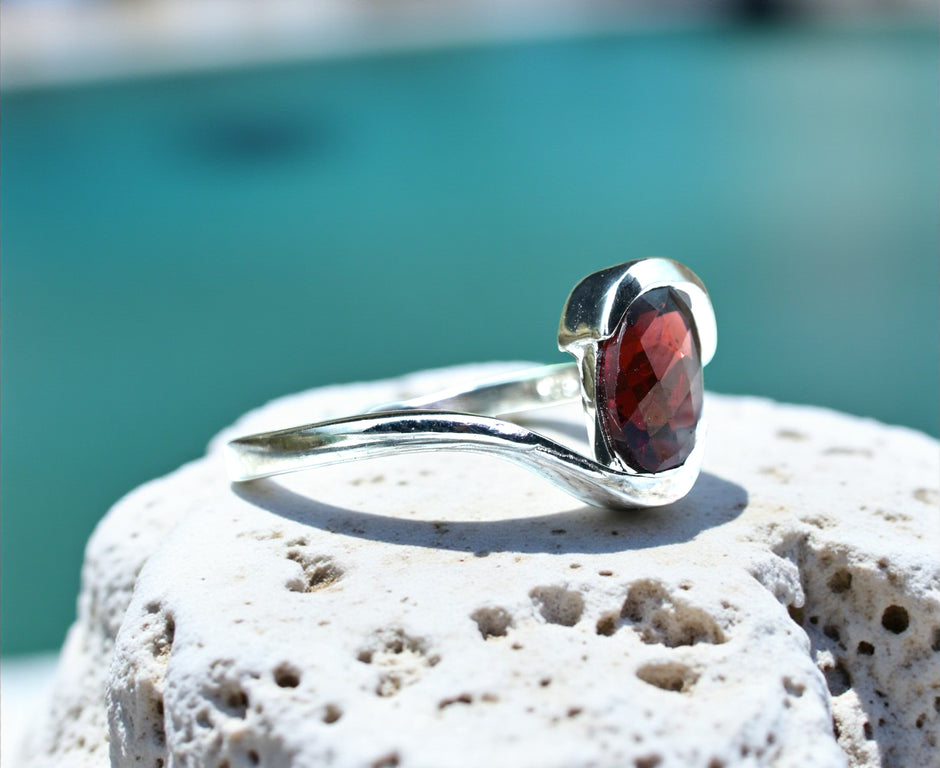 Natural Garnet  Ring RG-GM-GR-SL-012