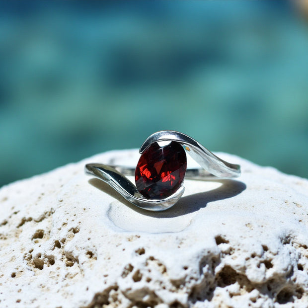 Natural Garnet  Ring RG-GM-GR-SL-012