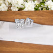 Solitaire Heart Moissanite Diamond 925 Sterling Silver Stud Earrings