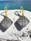 925 sterling silver vintage Cushion Drop Earrings