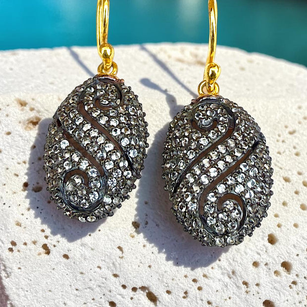 vintage 925 sterling silver drop earrings