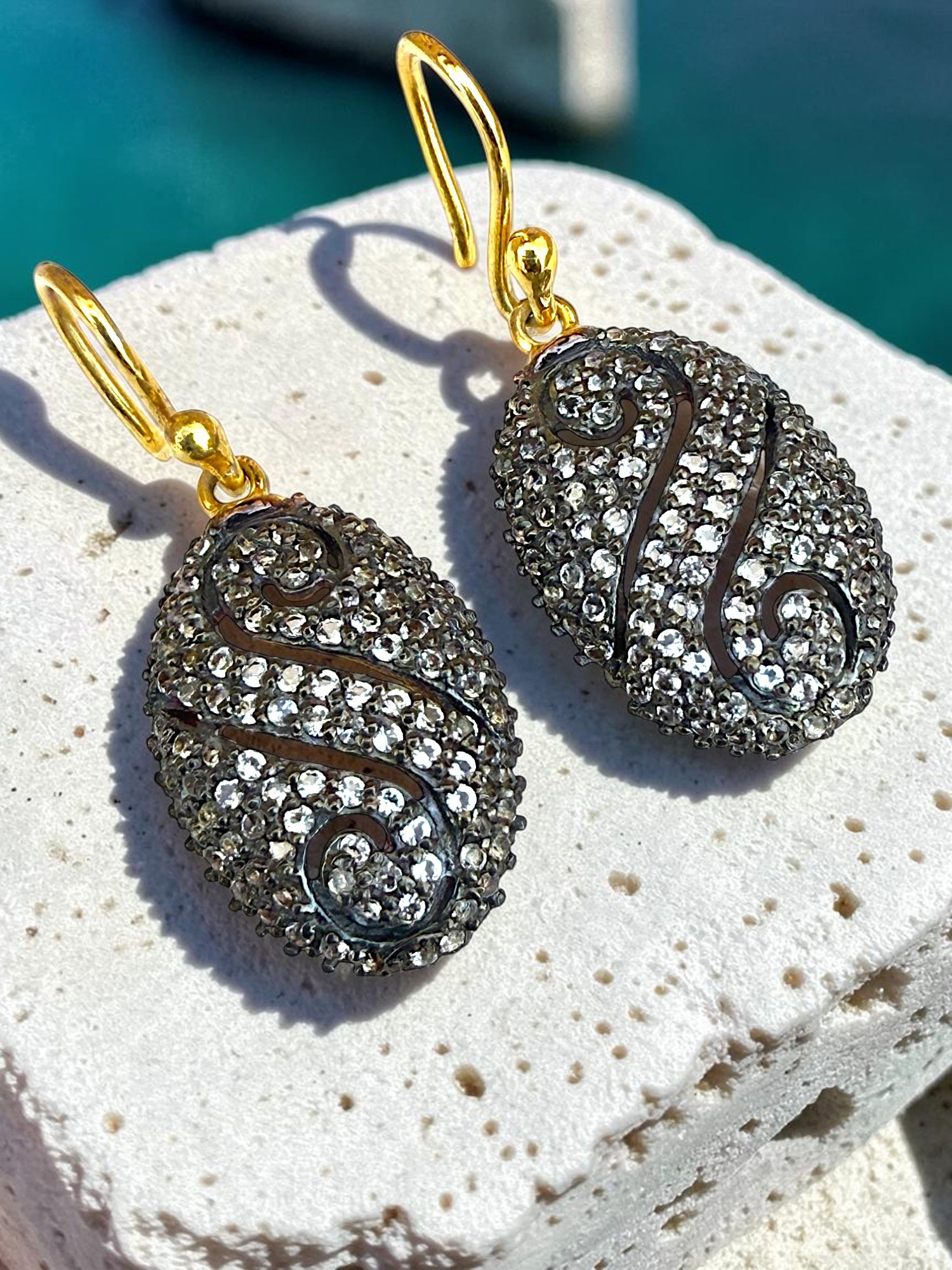vintage 925 sterling silver drop earrings