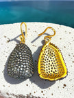 Dew drop Dahlia topaz petal earrings