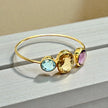 Amethyst Topaz Open Cuff Bangle